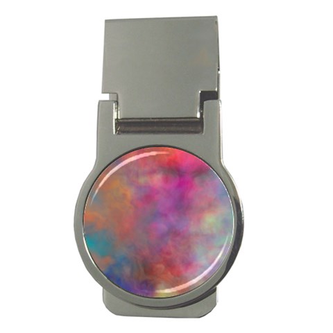 Rainbow Clouds Money Clip (Round) from ArtsNow.com Front