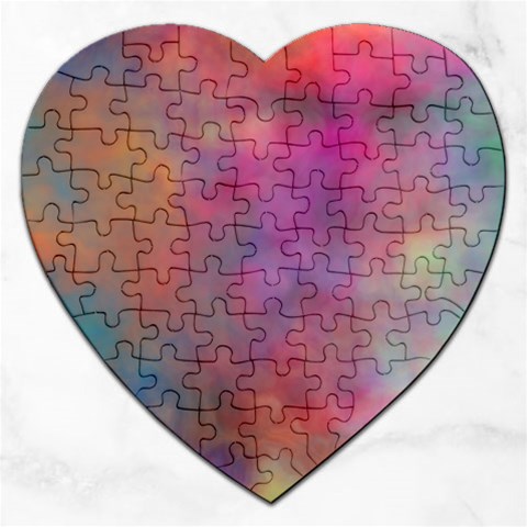 Rainbow Clouds Jigsaw Puzzle (Heart) from ArtsNow.com Front