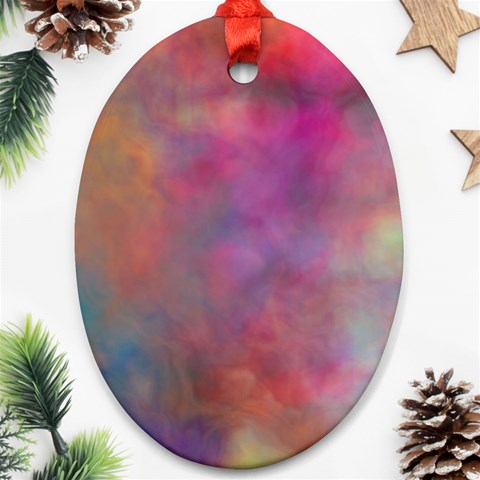 Rainbow Clouds Oval Ornament (Two Sides) from ArtsNow.com Back