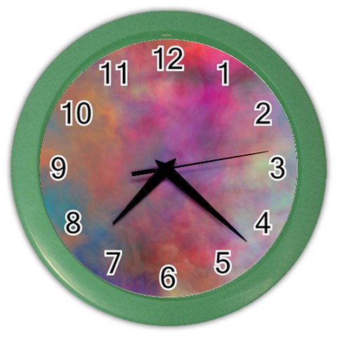 Rainbow Clouds Color Wall Clock from ArtsNow.com Front