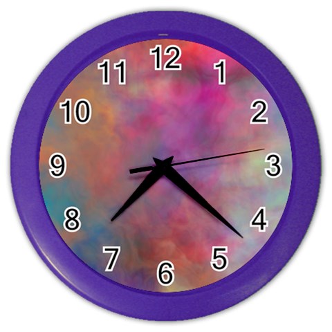 Rainbow Clouds Color Wall Clock from ArtsNow.com Front