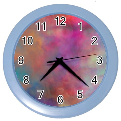 Rainbow Clouds Color Wall Clock from ArtsNow.com Front