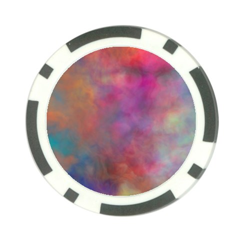 Rainbow Clouds Poker Chip Card Guard from ArtsNow.com Front