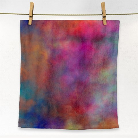 Rainbow Clouds Face Towel from ArtsNow.com Front