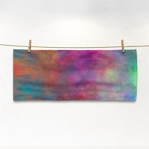 Rainbow Clouds Hand Towel from ArtsNow.com Front