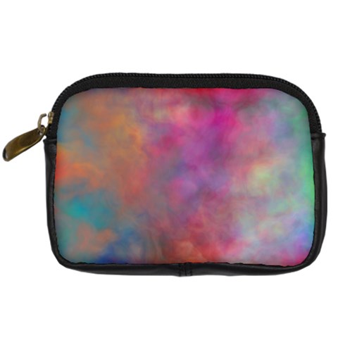 Rainbow Clouds Digital Camera Leather Case from ArtsNow.com Front