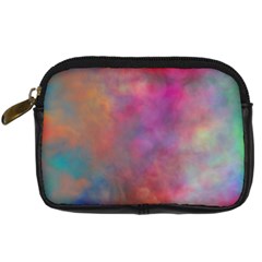 Rainbow Clouds Digital Camera Leather Case from ArtsNow.com Front