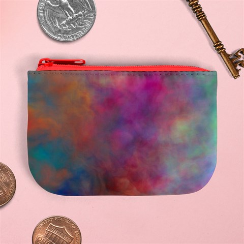 Rainbow Clouds Mini Coin Purse from ArtsNow.com Front