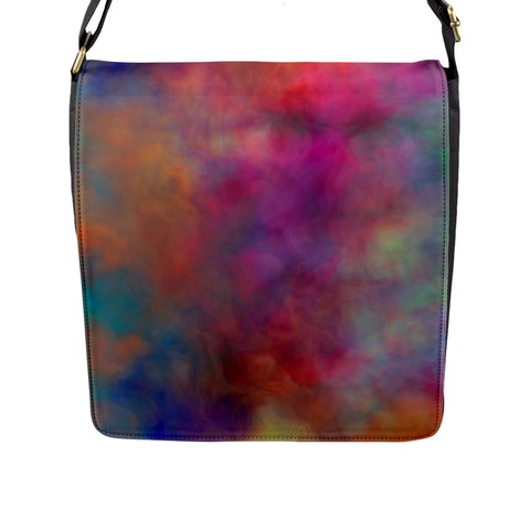 Rainbow Clouds Flap Closure Messenger Bag (L) from ArtsNow.com Front