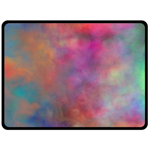 Rainbow Clouds Double Sided Fleece Blanket (Large) from ArtsNow.com 80 x60  Blanket Back