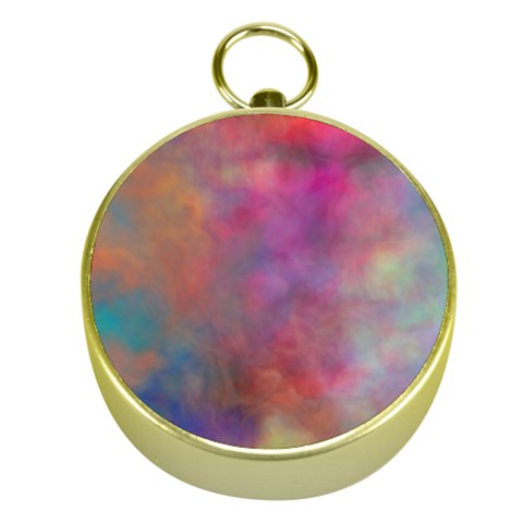 Rainbow Clouds Gold Compass from ArtsNow.com Front