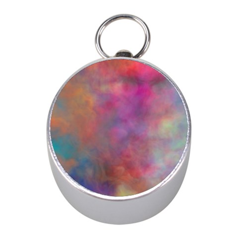 Rainbow Clouds Silver Compass (Mini) from ArtsNow.com Front