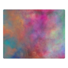 Rainbow Clouds Double Sided Flano Blanket (Large) from ArtsNow.com 80 x60  Blanket Front