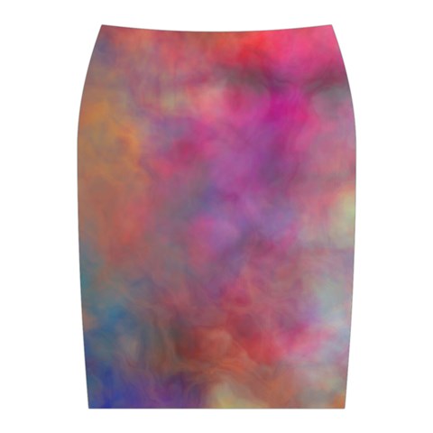 Rainbow Clouds Midi Wrap Pencil Skirt from ArtsNow.com Back