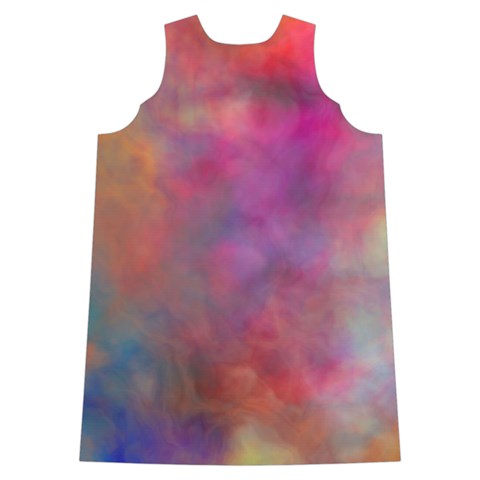 Rainbow Clouds Shoulder Cutout Velvet  One Piece from ArtsNow.com Back