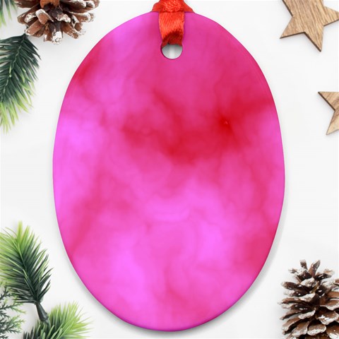 Pink Clouds Oval Ornament (Two Sides) from ArtsNow.com Back