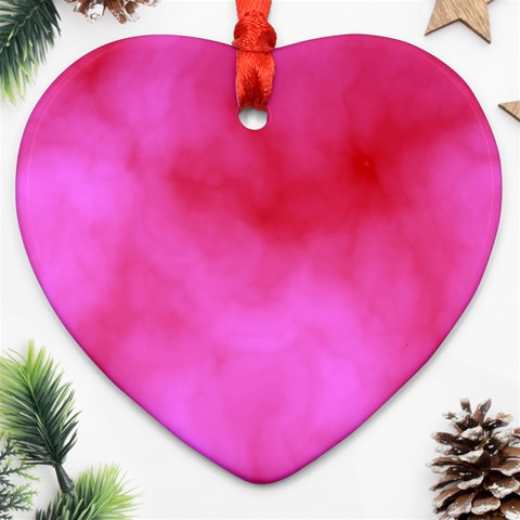 Pink Clouds Heart Ornament (Two Sides) from ArtsNow.com Back