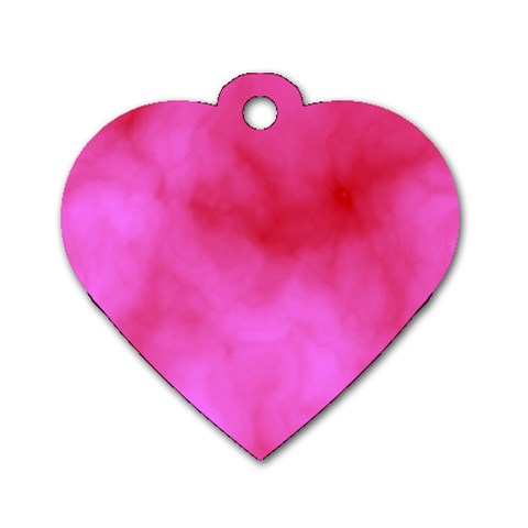 Pink Clouds Dog Tag Heart (Two Sides) from ArtsNow.com Back