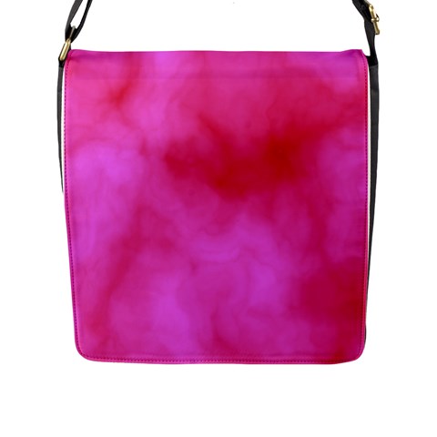 Pink Clouds Flap Closure Messenger Bag (L) from ArtsNow.com Front