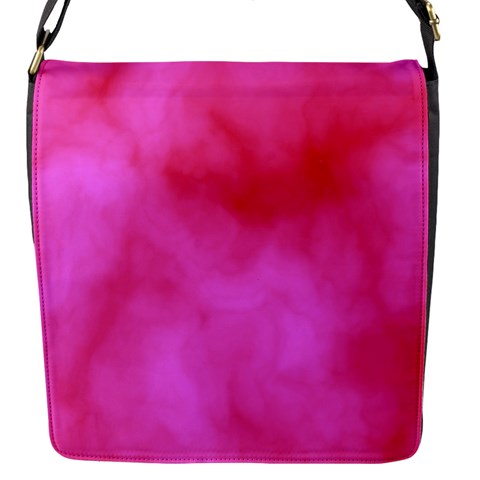 Pink Clouds Flap Closure Messenger Bag (S) from ArtsNow.com Front