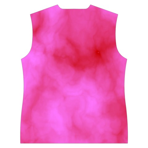 Pink Clouds Women s Button Up Puffer Vest from ArtsNow.com Back