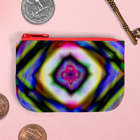 Rippled Geometry  Mini Coin Purse from ArtsNow.com Front