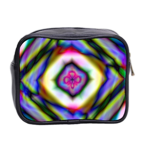 Rippled Geometry  Mini Toiletries Bag (Two Sides) from ArtsNow.com Back