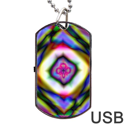 Rippled Geometry  Dog Tag USB Flash (Two Sides) from ArtsNow.com Back