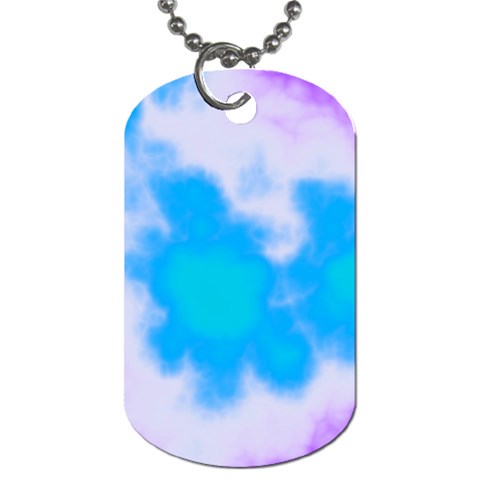 Blue And Purple Clouds Dog Tag (Two Sides) from ArtsNow.com Back