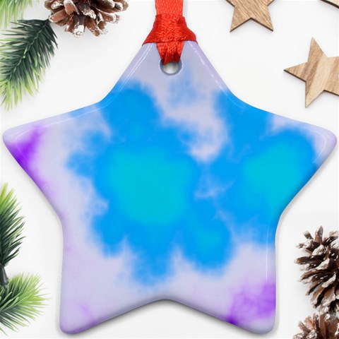 Blue And Purple Clouds Star Ornament (Two Sides) from ArtsNow.com Back