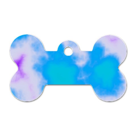 Blue And Purple Clouds Dog Tag Bone (Two Sides) from ArtsNow.com Back