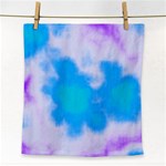 Blue And Purple Clouds Face Towel