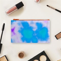 Blue And Purple Clouds Cosmetic Bag (Small) from ArtsNow.com Front