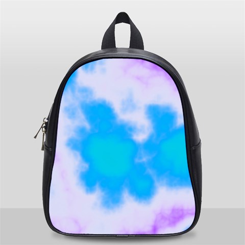 Blue And Purple Clouds School Bag (Small) from ArtsNow.com Front