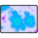 Blue And Purple Clouds Fleece Blanket (Large)