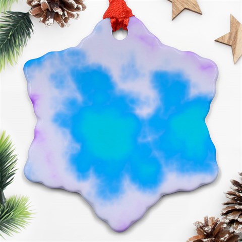 Blue And Purple Clouds Ornament (Snowflake) from ArtsNow.com Front