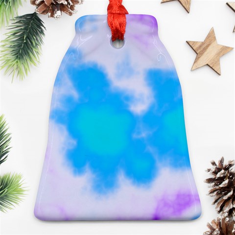 Blue And Purple Clouds Ornament (Bell) from ArtsNow.com Front