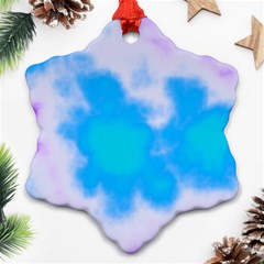 Blue And Purple Clouds Snowflake Ornament (Two Sides) from ArtsNow.com Front