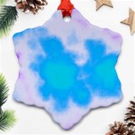 Blue And Purple Clouds Snowflake Ornament (Two Sides)