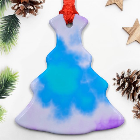 Blue And Purple Clouds Christmas Tree Ornament (Two Sides) from ArtsNow.com Front