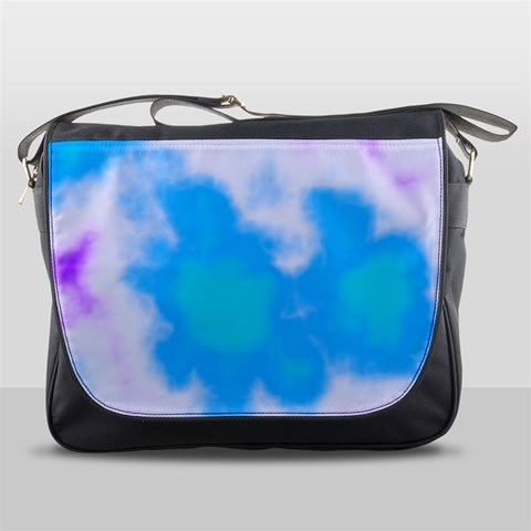 Blue And Purple Clouds Messenger Bag from ArtsNow.com Front