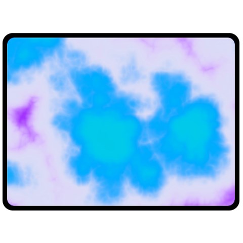 Blue And Purple Clouds Double Sided Fleece Blanket (Large) from ArtsNow.com 80 x60  Blanket Back