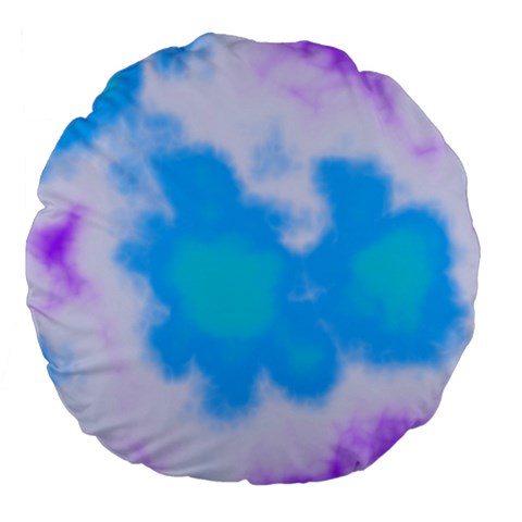 Blue And Purple Clouds Large 18  Premium Flano Round Cushion  from ArtsNow.com Front