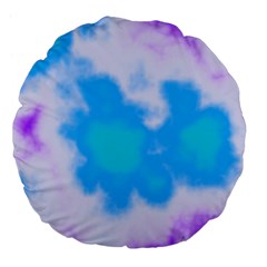 Blue And Purple Clouds Large 18  Premium Flano Round Cushion  from ArtsNow.com Back