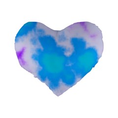 Blue And Purple Clouds Standard 16  Premium Flano Heart Shape Cushion  from ArtsNow.com Back