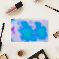 Blue And Purple Clouds Cosmetic Bag (XS) from ArtsNow.com Front