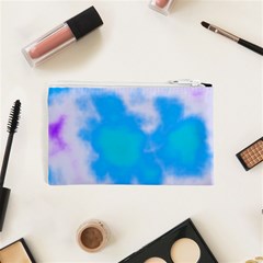 Blue And Purple Clouds Cosmetic Bag (XS) from ArtsNow.com Back