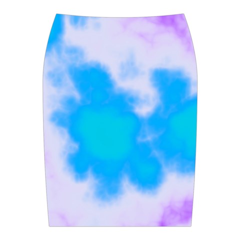 Blue And Purple Clouds Midi Wrap Pencil Skirt from ArtsNow.com Back