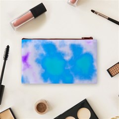 Blue And Purple Clouds Cosmetic Bag (Small) from ArtsNow.com Back