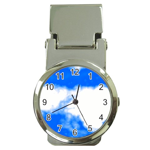 Blue Cloud Money Clip Watch from ArtsNow.com Front